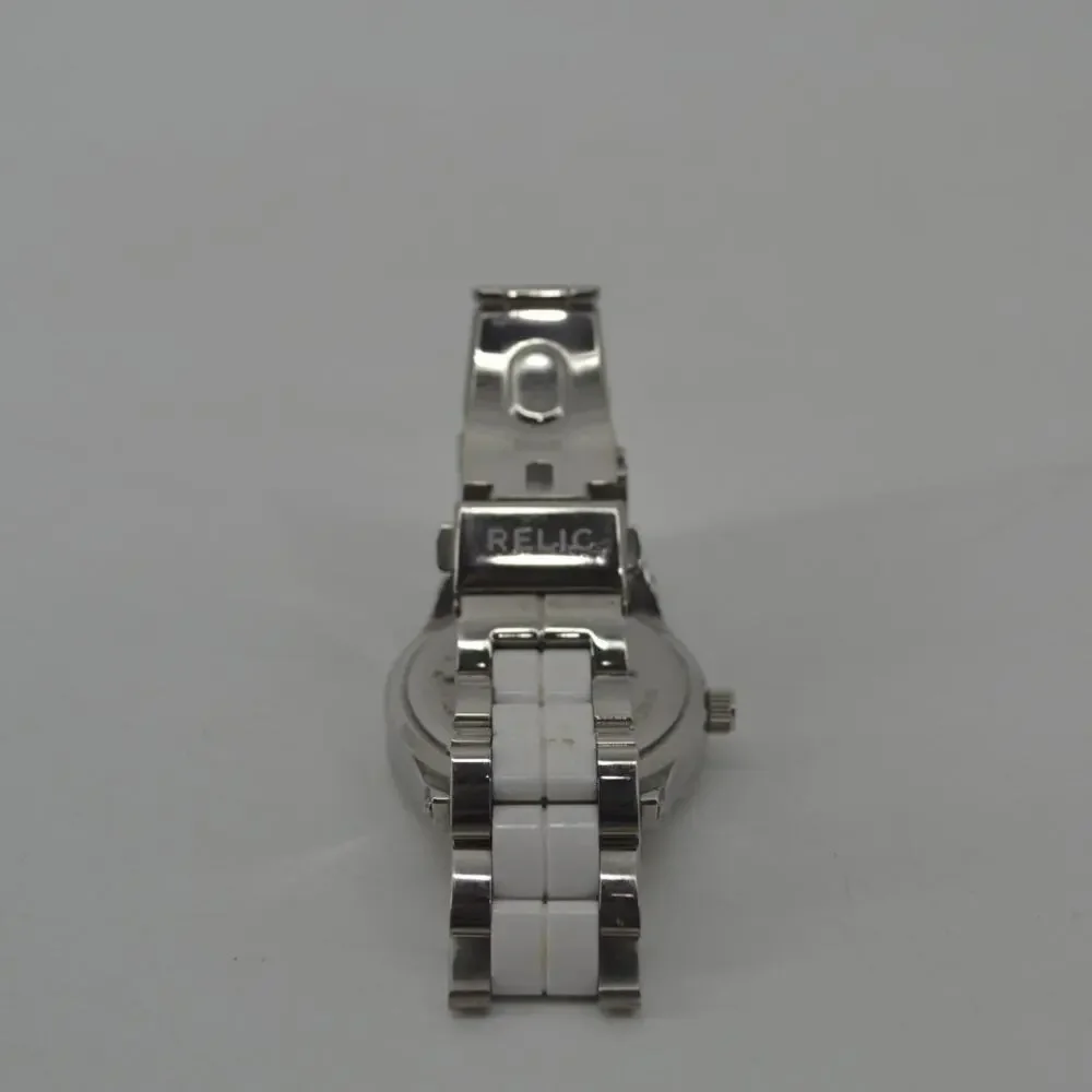 Relic Mother of Pearl Watch Wristwatch Y2k 90s Relic 34mm Enamel Bezel Dial